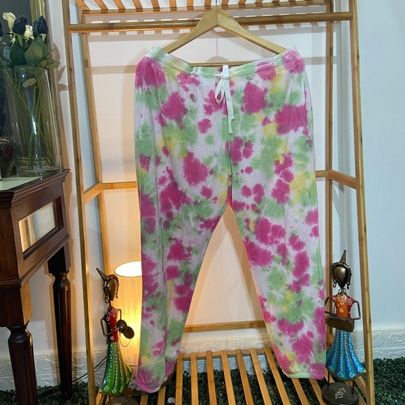 THE DROP Multi Tie Dye Fleece Drawstring Sweatpants Jogger’s. Size-M - Picture 10 of 13